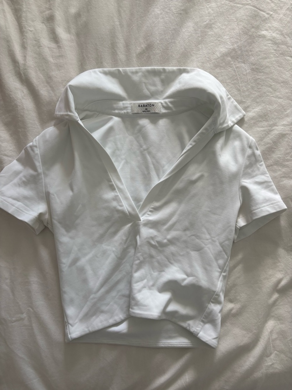 Aritzia Contour Polo Cropped Tee